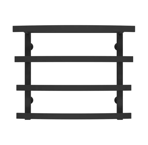 Сушка для рушників водяна Deffi Lotos П4 500х500 нижнє підключення чорний A.LO.50.50.4.B.A