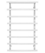 Сушка для рушників водяна Deffi Lotos П8 400х1000 нижнє підключення білий A.LO.100.40.8.W.A