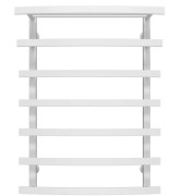 Полотенцесушитель водяной Deffi Lotos П7 500х800 нижнее подключение белый A.LO.80.50.7.W.A