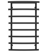 Сушка для рушників водяна Deffi Lotos П8 500х1000 нижнє підключення чорний A.LO.100.50.8.B.A