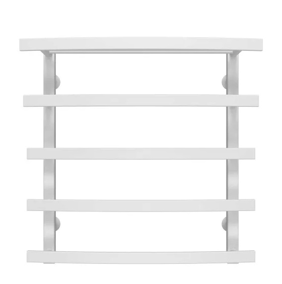 Полотенцесушитель водяной Deffi Lotos П5 500х600 боковое левое подключение белый A.LO.60.50.5.W.B