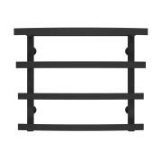 Полотенцесушитель водяной Deffi Lotos П4 500х500 боковое левое подключение черный A.LO.50.50.4.B.B