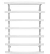 Сушка для рушників водяна Deffi Lotos П7 500х800 нижнє підключення білий A.LO.80.50.7.W.A