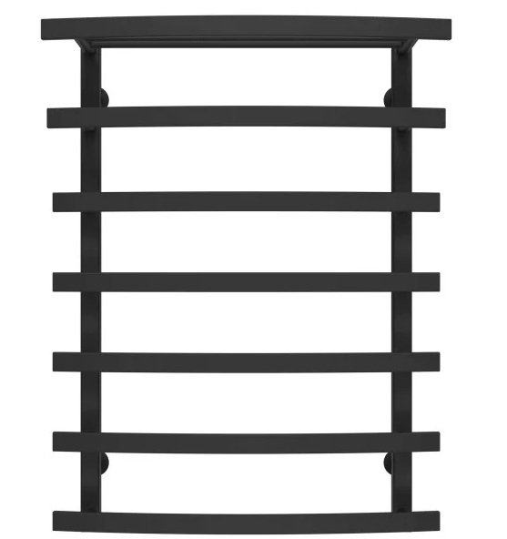 Полотенцесушитель водяной Deffi Lotos П7 500х800 нижнее подключение черный A.LO.80.50.7.B.A