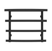 Сушка для рушників водяна Deffi Lotos П4 500х500 бічне праве підключення чорний A.LO.50.50.4.B.C