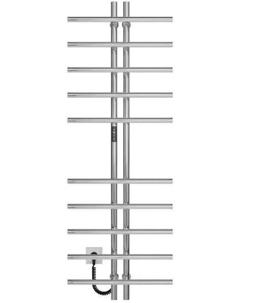 Электрический полотенцесушитель Deffi Gray П10 60х1450 левое подключение JD03 хром A.GY.145.6.10.E.C.L.1