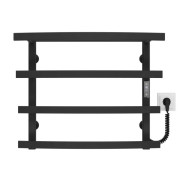 Электрический полотенцесушитель Deffi Lotos П4 400х500 правое подключение JD04 черный A.LO.50.40.4.E.B.R.2