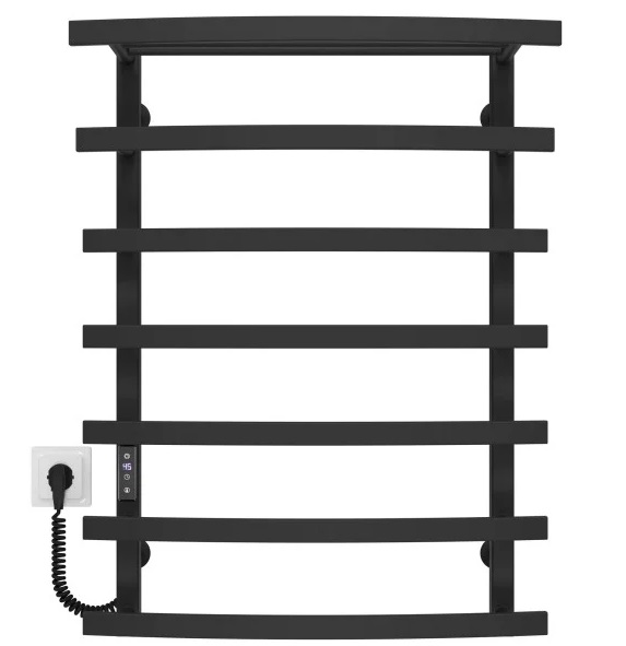 Електрична сушарка для рушників Deffi Lotos П7 400х800 ліве підключення JD04 чорний A.LO.80.40.7.E.B.L.2