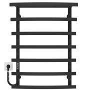 Электрический полотенцесушитель Deffi Lotos П7 400х800 левое подключение JD04 черный A.LO.80.40.7.E.B.L.2