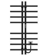 Электрический полотенцесушитель Deffi Gray П8 60х1000 правое подключение JD03 черный A.GY.100.6.8.E.B.R.1