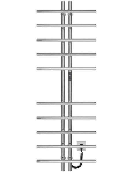 Електрична сушарка для рушників Deffi Gray П10 60х1450 праве підключення JD03 хром A.GY.145.6.10.E.C.R.1