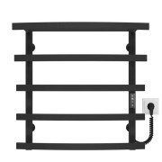 Електрична сушарка для рушників Deffi Lotos П5 400х600 праве підключення JD04 чорний A.LO.60.40.5.E.B.R.2