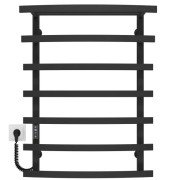Электрический полотенцесушитель Deffi Lotos П7 400х800 левое подключение JD04 черный A.LO.80.40.7.E.B.L.2