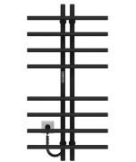 Електрична сушарка для рушників Deffi Gray П8 60х1000 ліве підключення JD03 чорний A.GY.100.6.8.E.B.L.1