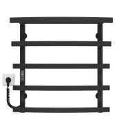 Электрический полотенцесушитель Deffi Lotos П5 500х600 левое подключение JD04 черный A.LO.60.50.5.E.B.L.2