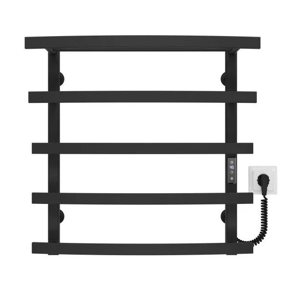 Електрична сушарка для рушників Deffi Lotos П5 500х600 праве підключення JD04 чорний A.LO.60.50.5.E.B.R.2