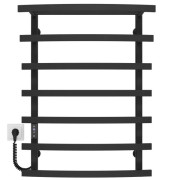 Электрический полотенцесушитель Deffi Lotos П7 500х800 левое подключение JD04 черный A.LO.80.50.7.E.B.L.2