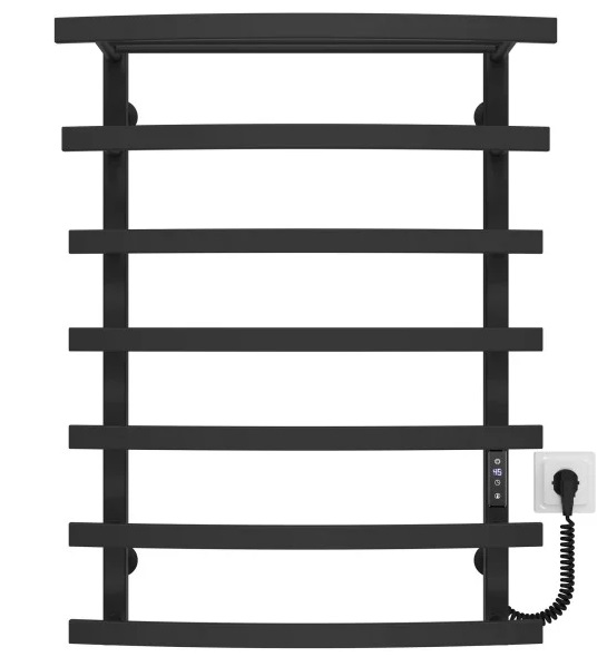 Електрична сушарка для рушників Deffi Lotos П7 500х800 праве підключення JD04 чорний A.LO.80.50.7.E.B.R.2