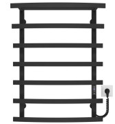 Электрический полотенцесушитель Deffi Lotos П7 500х800 правое подключение JD04 черный A.LO.80.50.7.E.B.R.2