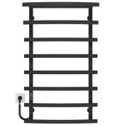 Електрична сушарка для рушників Deffi Lotos П8 500х1000 ліве підключення JD04 чорний A.LO.100.50.8.E.B.L.2