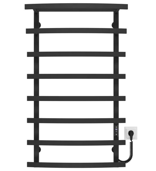 Електрична сушарка для рушників Deffi Lotos П8 500х1000 праве підключення JD04 чорний A.LO.100.50.8.E.B.R.2