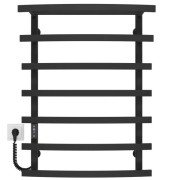 Электрический полотенцесушитель Deffi Lotos П7 500х800 левое подключение JD04 черный A.LO.80.50.7.E.B.L.2