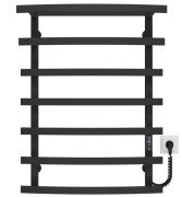 Электрический полотенцесушитель Deffi Lotos П7 500х800 правое подключение JD04 черный A.LO.80.50.7.E.B.R.2