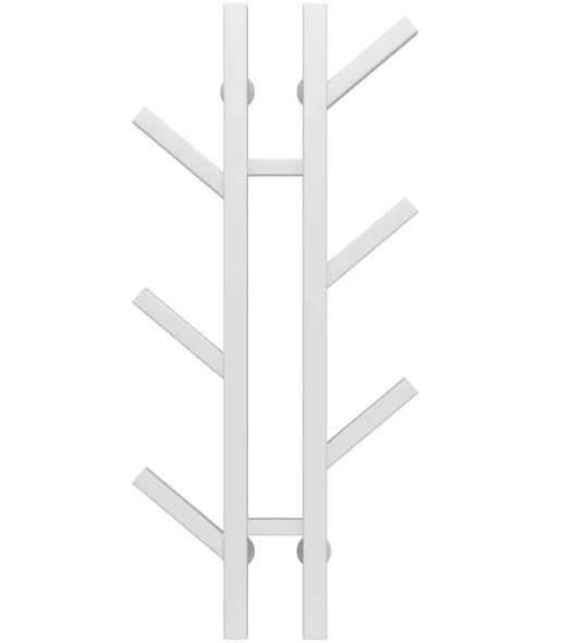 Полотенцесушитель водяной Deffi Sakura П6 100х800 нижнее подключение белый A.SR.80.10.6.W.A.4