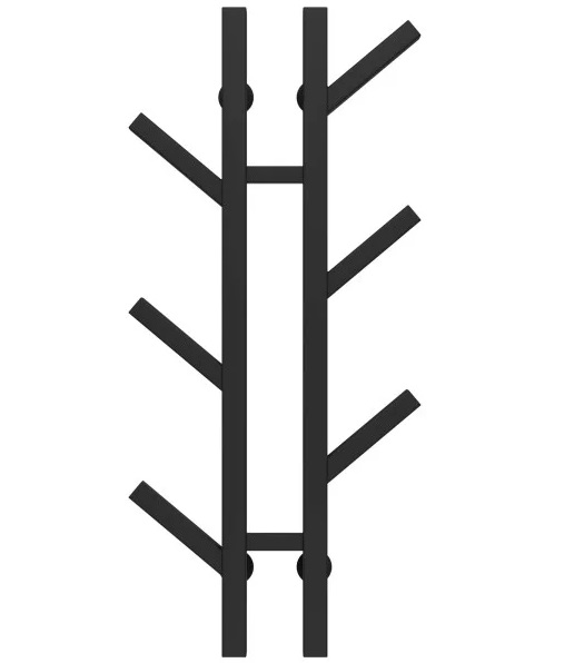 Сушка для рушників водяна Deffi Sakura П6 100х800 нижнє підключення чорний A.SR.80.10.6.B.A