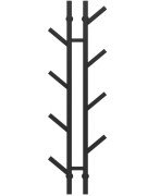 Полотенцесушитель водяной Deffi Sakura П8 100х1200 нижнее подключение черный A.SR.120.10.8.B.A