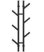 Полотенцесушитель водяной Deffi Sakura П6 100х1000 нижнее подключение черный A.SR.100.10.6.B.A