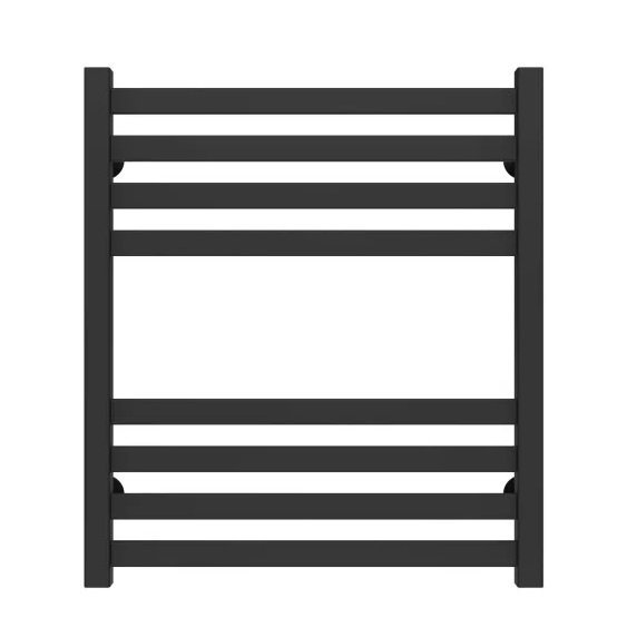 Сушка для рушників водяна Deffi Magnus П8 500х600 бічне ліве підключення чорний A.MA.60.50.8.B.B