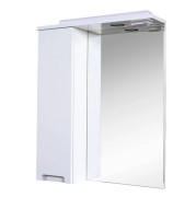 Дзеркальна шафка Аквародос Квадро 60х74 см з підсвічуванням ДСП/скло білий АР000001073