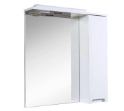 Зеркальный шкафчик Аквародос Квадро 70х74 см с подсветкой ДСП/стекло белый АР000001074