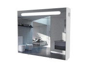 Дзеркальна шафка Аквародос Париж 100х80 см з підсвічуванням ДСП/скло білий АР000001162