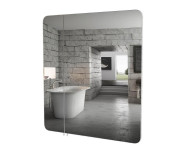 Дзеркальна шафка Аквародос Рома 70х75 см ДСП/скло білий АР000001187