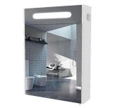 Дзеркальна шафка Аквародос Париж 65х80 см з підсвічуванням ДСП/скло білий АР000001163