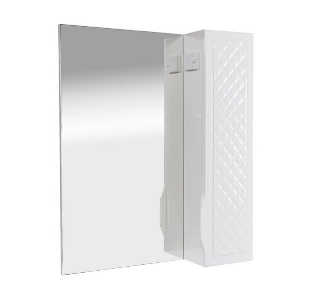 Дзеркальна шафка Аквародос Родорс 65х80 см ДСП/МДФ білий АР000001175