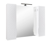 Зеркальный шкафчик Аквародос Родорс 100х80 см c подсветкой ДСП/МДФ белый АР000040358