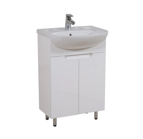 Тумба Аквародос Квадро 55 см із раковиною Нова ДСП/МДФ білий АР000040314