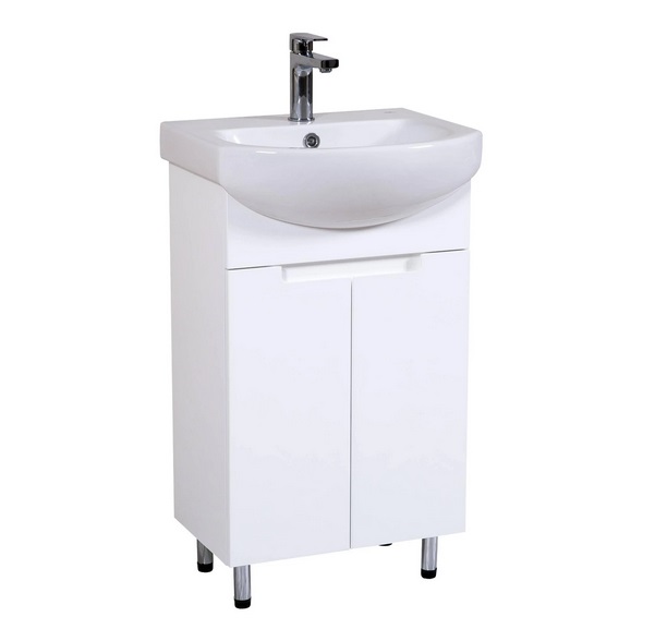 Тумба Аквародос Квадро 50 см с раковиной Руна ДСП/МДФ белый АР000040315