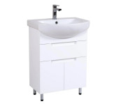 Тумба Аквародос Квадро 60 см с раковиной Руна ДСП/МДФ белый АР000040316