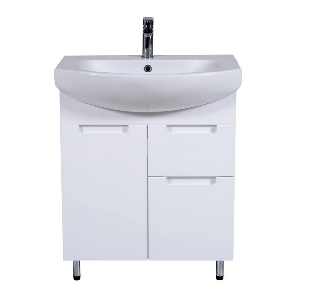 Тумба Аквародос Квадро 70 см с раковиной Руна ДСП/МДФ белый АР000040317