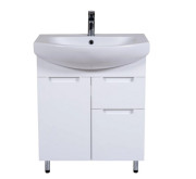 Тумба Аквародос Квадро 70 см с раковиной Руна ДСП/МДФ белый АР000040317