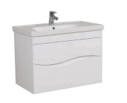 Тумба Аквародос Альфа 80 см с раковиной Frame ДСП/МДФ белый АР000040171