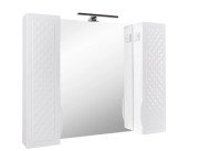 Дзеркальна шафка Аквародос Родорс 100х80 см з підсвічуванням ДСП/МДФ білий АР000040358