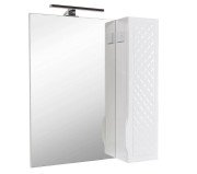 Дзеркальна шафка Аквародос Родорс 70х80 см з підсвічуванням ДСП/МДФ білий АР000040357