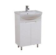 Тумба Аквародос Квадро 55 см с раковиной Нова ДСП/МДФ белый АР000040314