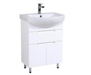 Тумба Аквародос Квадро 60 см с раковиной Руна ДСП/МДФ белый АР000040316