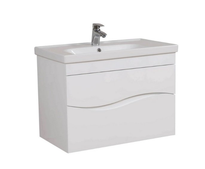 Тумба Аквародос Альфа 100 см с раковиной Frame ДСП/МДФ белый АР000040176